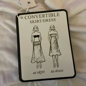 Large brand new white sundress can be worn as a skirt or a dress